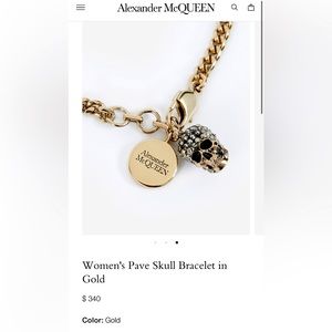 Women’s Pave Skull Bracelet in Gold